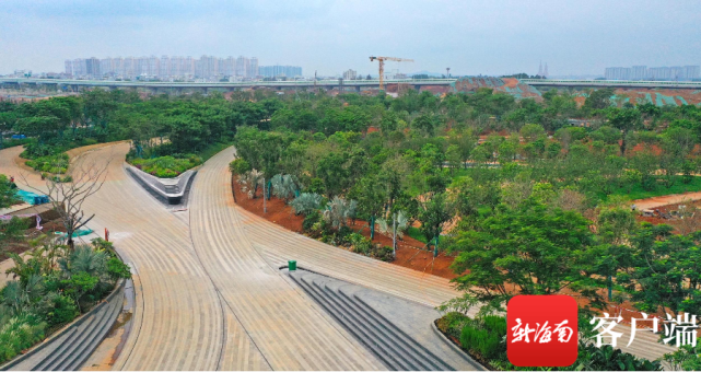 瞰海南|海口西海岸南片区公园示范区主题馆均已封顶 进入装饰绿化阶段