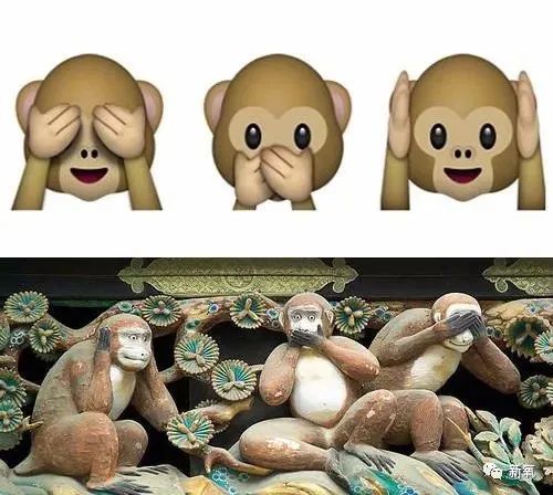 不过最广为人知的输出,就是emoji中的这几只小猴子～美国教会也有类似