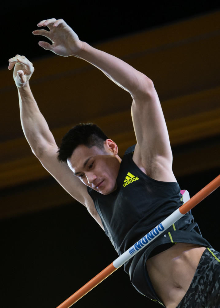 体育田径中国街头巡回赛北京站男子撑杆跳高赛况