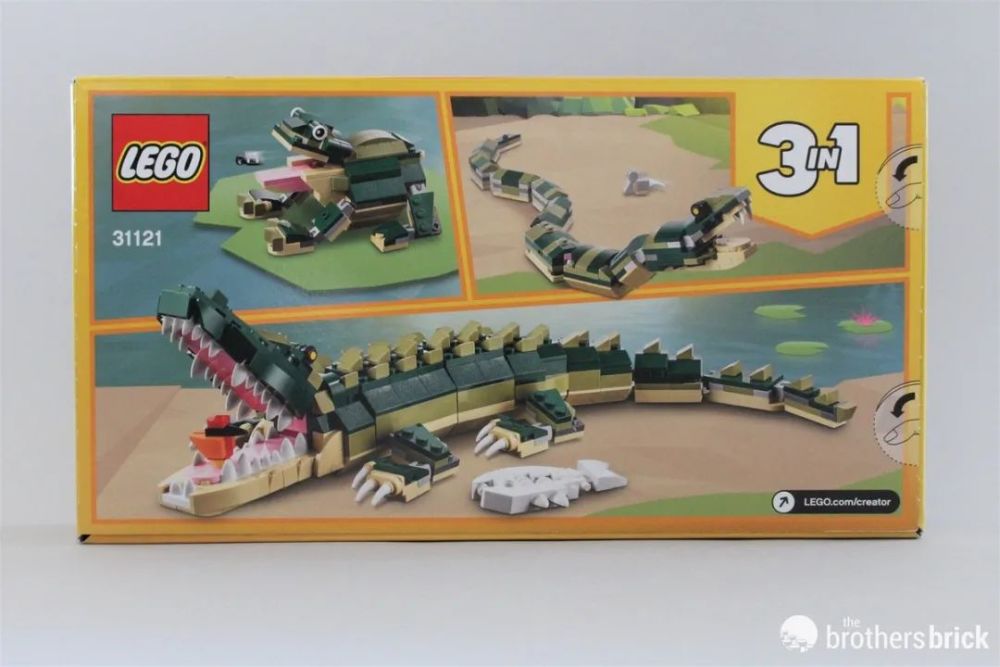 动物的奇妙冒险乐高创意百变三合一31121鳄鱼开箱评测