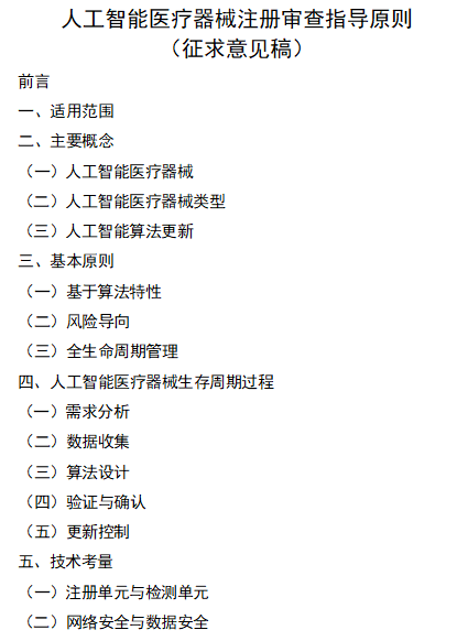 人工智能醫療器械注冊審查指導原則（征求意見稿）發布-智醫療網