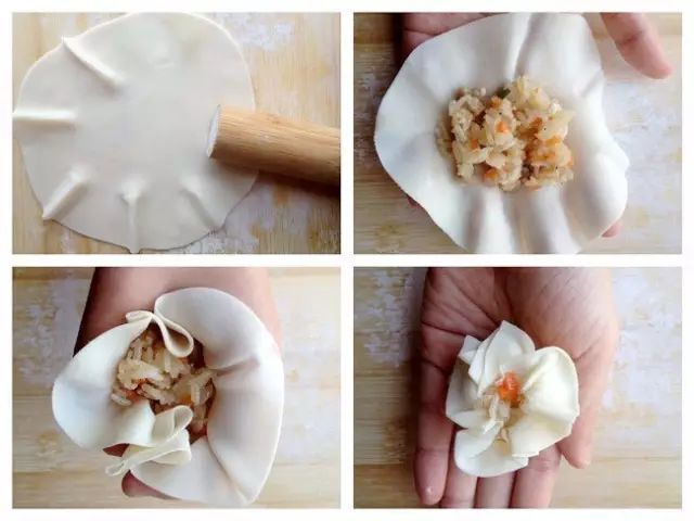 包好的烧麦上蒸笼大火蒸制20分钟即可.