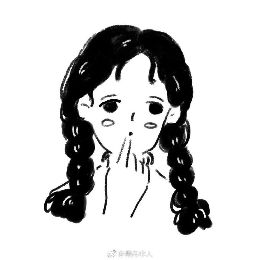 简笔画女生头像by黑舟非人