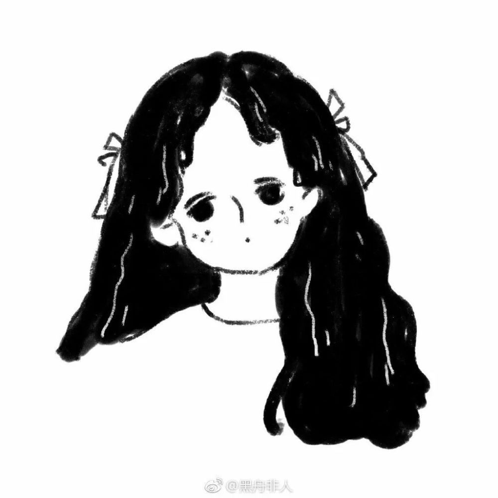 简笔画女生头像by黑舟非人