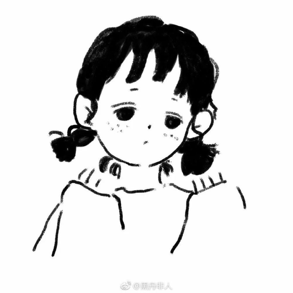 简笔画女生头像by黑舟非人