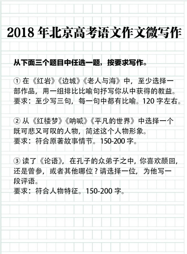 2006-2021年北京高考语文作文题目大盘点