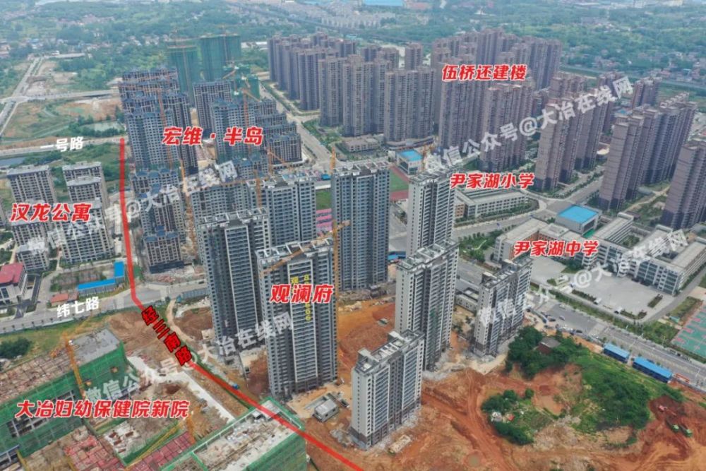 尹家湖片区将新建一道路未来将连通