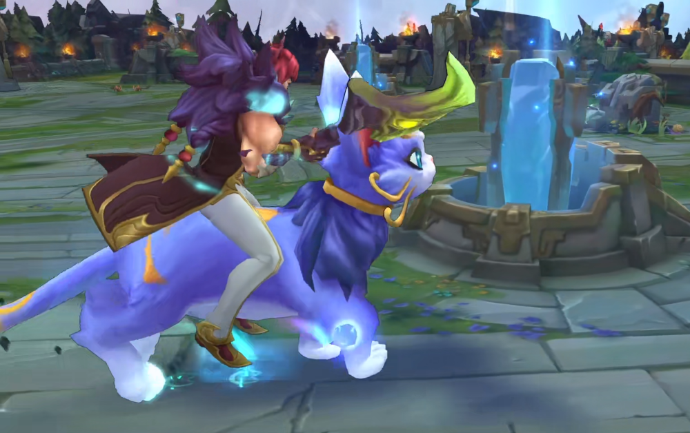 lol玩家自制皮肤腕豪骑着悠米跑永恩推着轮椅亚索战斗