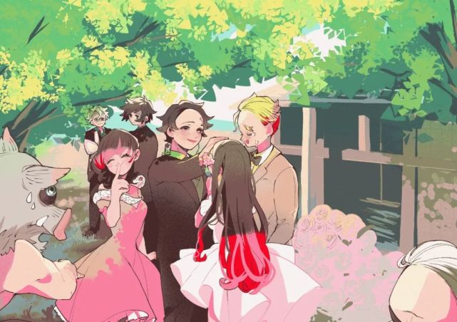 鬼灭之刃祢豆子和善逸的婚礼