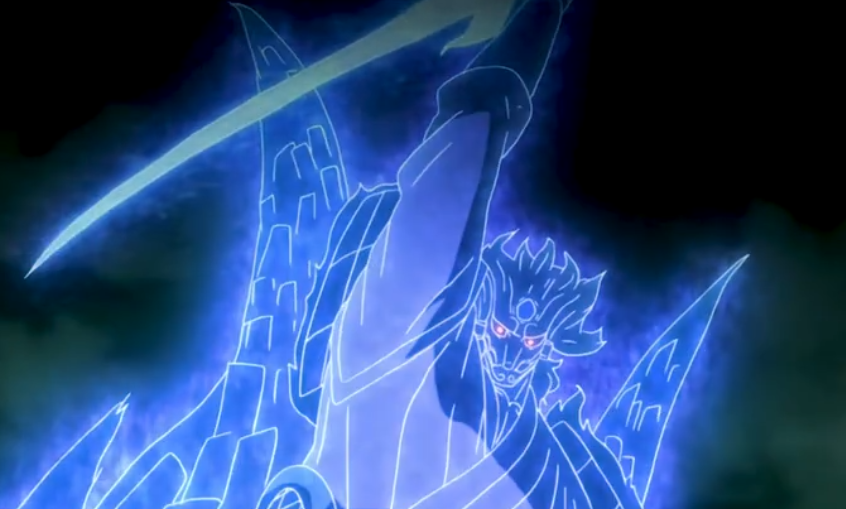 宇智波斑被逼出完全体须佐能乎挥刀的一瞬间纲手这是神罗天征