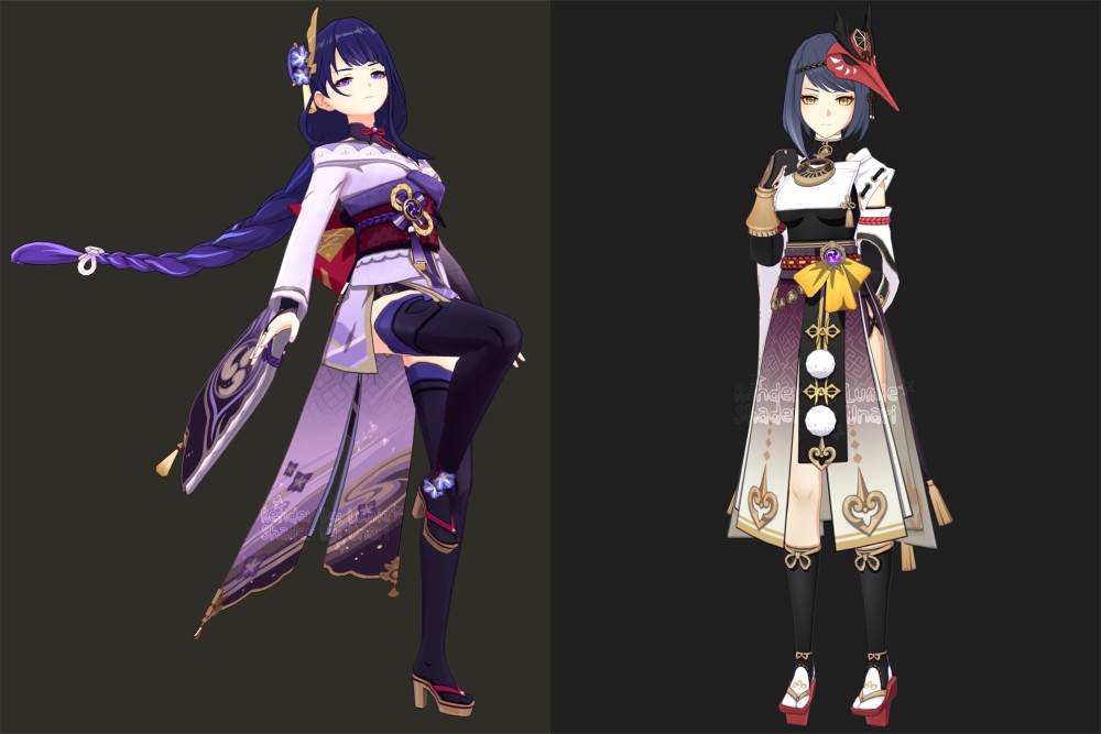 原神 稻妻8位角色造型爆料 九条裟罗和pv有差距 蜜蜜大幅重做 腾讯新闻