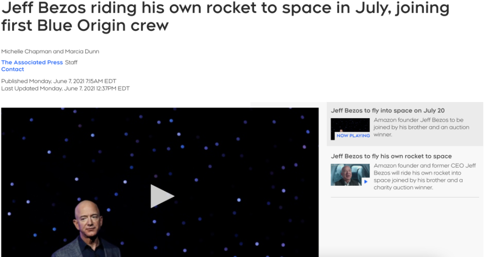 世界首富下个月乘豪华私人火箭去宇宙旅行 腾讯新闻