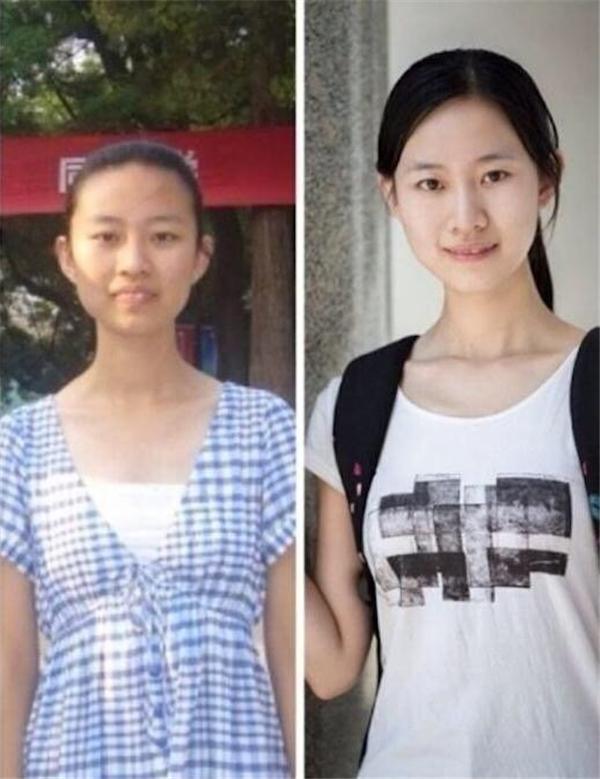 女生上大学前和上大学后对比照笑喷众人这是同一人