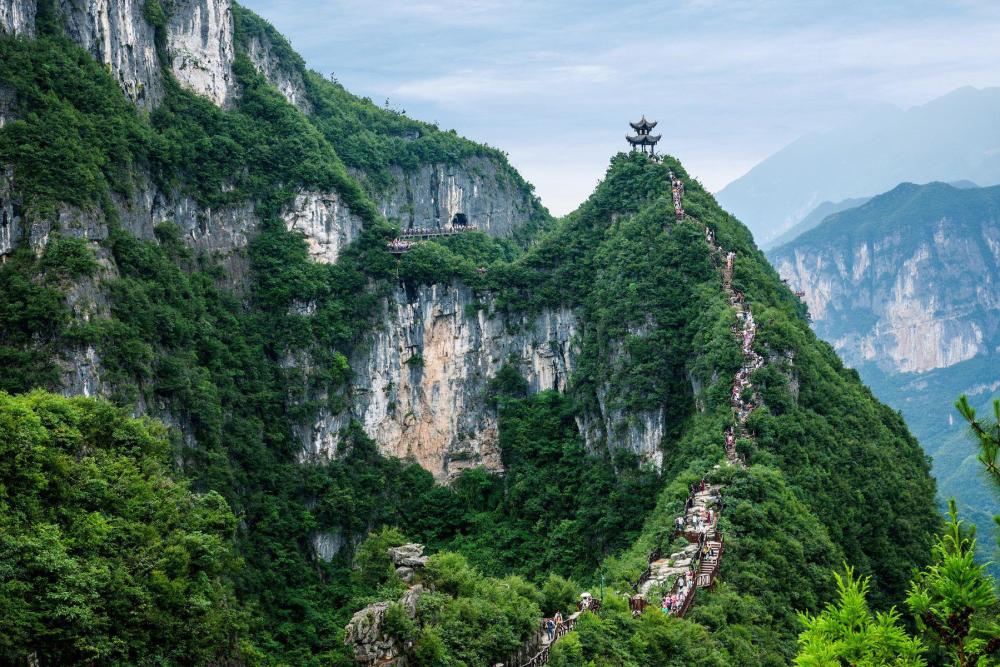 重慶旅遊必去的十大景點雲陽龍缸風景區低音號語音導遊