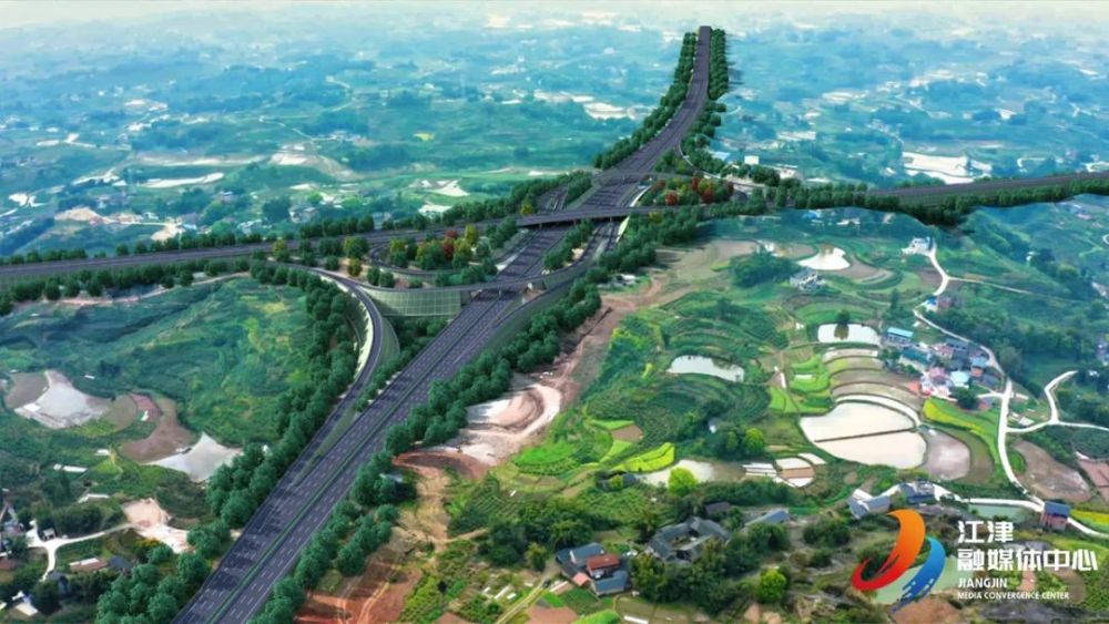 5m高速公路标准进行建设▲石门互通▲朱杨互通江泸北线高速公路预计