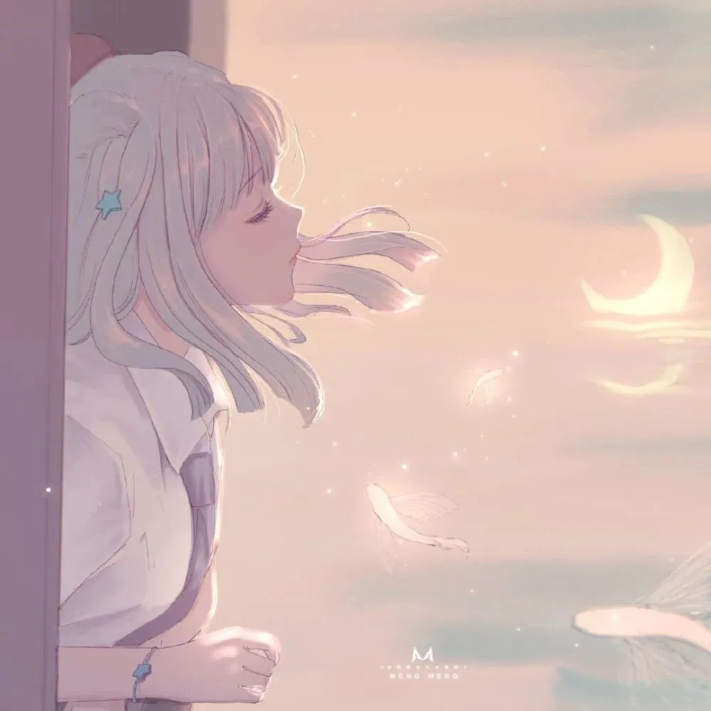 梦幻插画女生头像心里藏着小星星生活才能亮晶晶