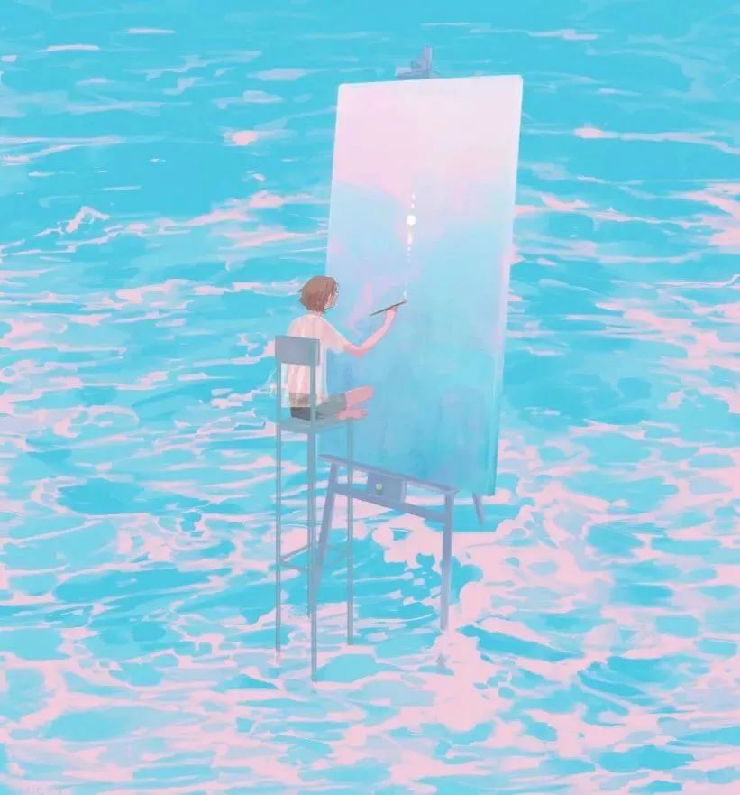 插画艺术家ameizhao一组唯美插画艺术