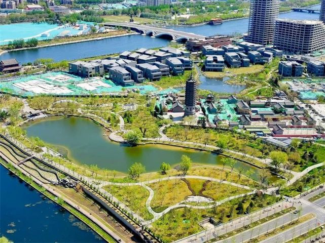 航拍城市副中心的几何之美