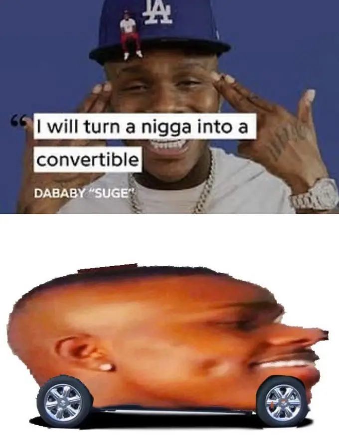 在这一应景的二次创作流出后,dababy convertible me