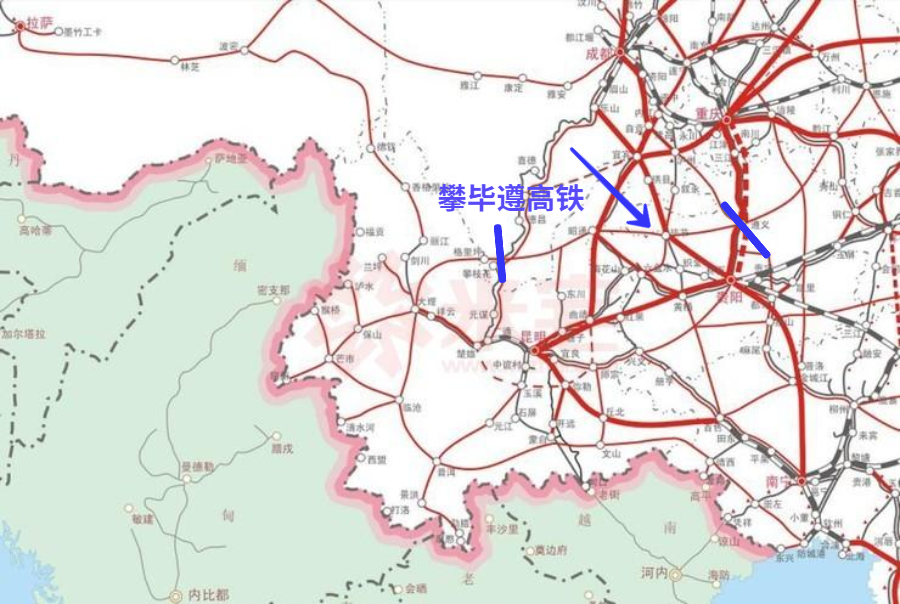 攀昭畢鐵路起點位於四川省攀枝花,經過四川會理,會東縣進入昭通巧家