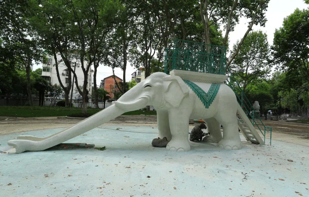 合肥逍遥津即将开园!大白象滑滑梯怎么样了呢?