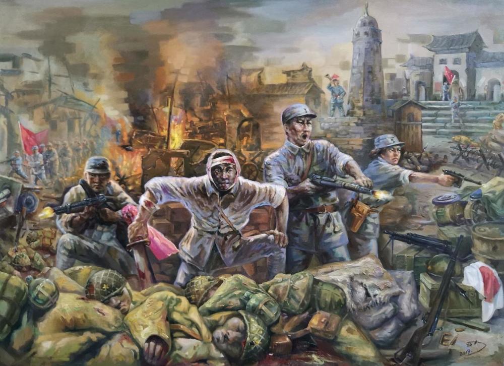 建党百年艺术名家献礼亚力油画作品赏析