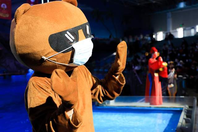 熊熊碰拳挑战——可爱的熊熊人偶神出鬼没,与它完成碰拳互动就可以