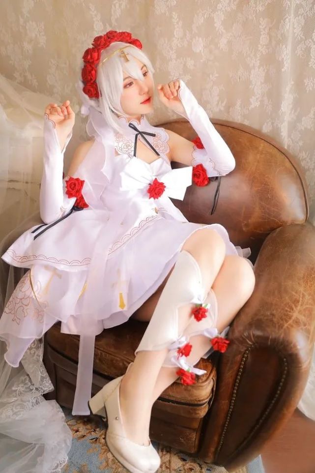 cos观赏:德丽莎花嫁|原作|德丽莎|cosplay|崩坏3