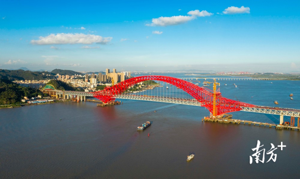多图视频南沙明珠湾大桥月底将如期通车