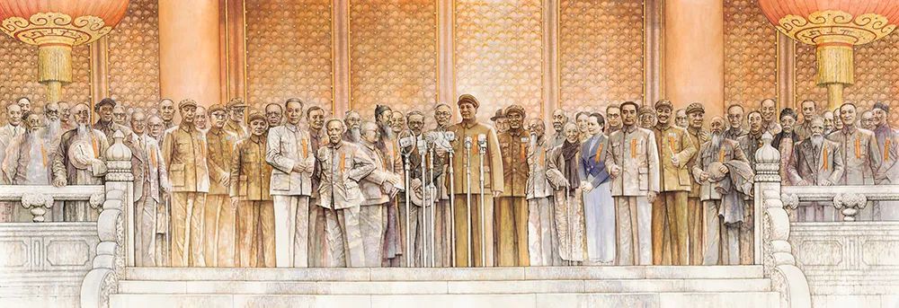 《开国大典》   中国画   1200cm×420cm   2021年《康熙西征图》