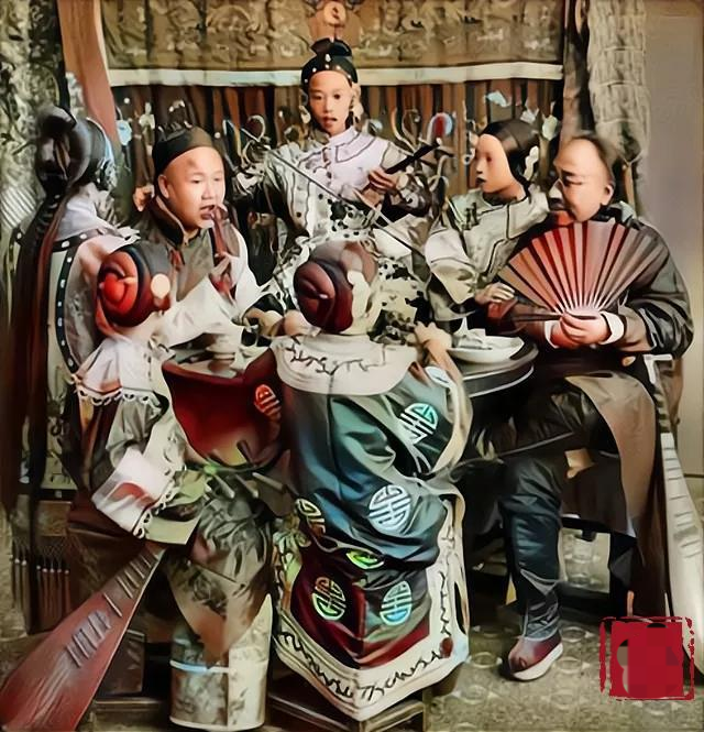 彩色老照片:清朝龙形大炮花里胡哨,青楼女子陪客如杂技表演