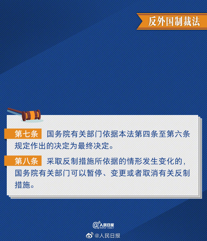《反外国制裁法》全文来了!