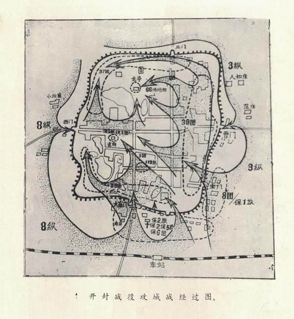 开封战役示意图