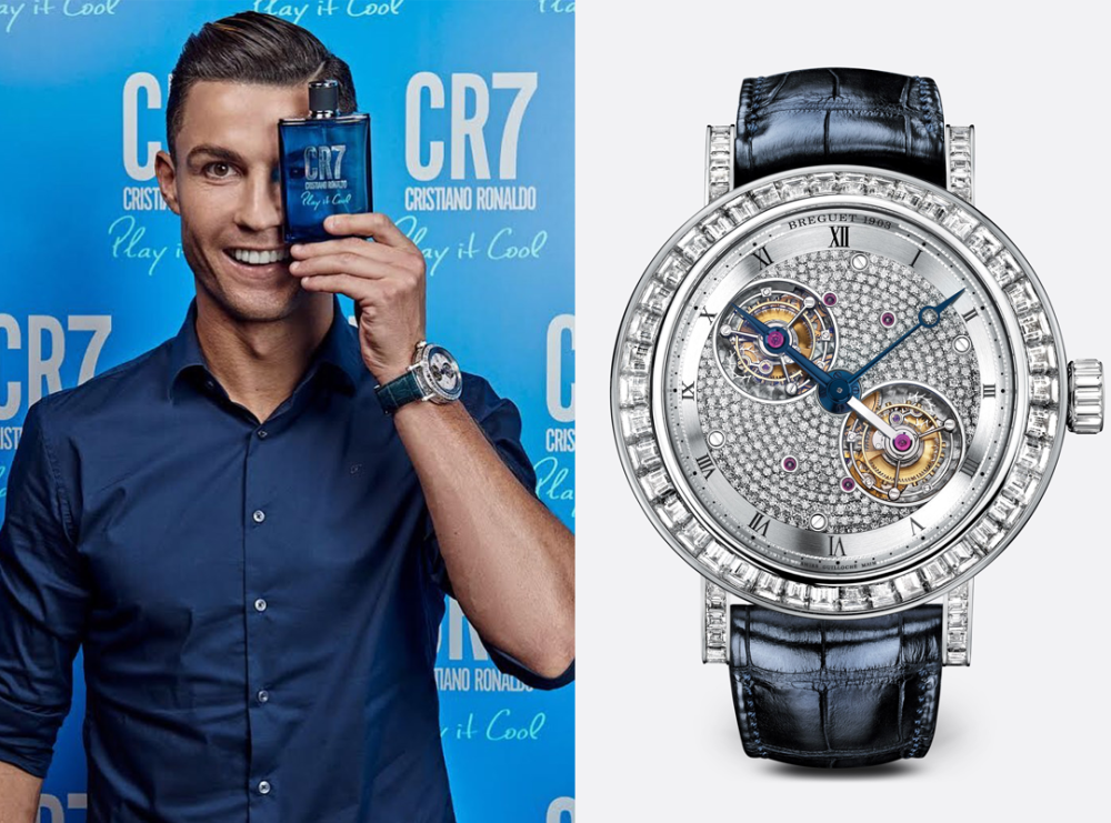 男人有多爱钻石来看c罗的手腕