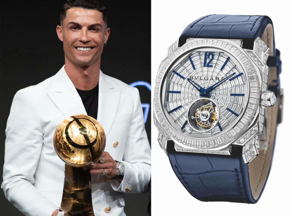 男人有多爱钻石来看c罗的手腕