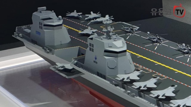 韩国雄心显露两个航母方案公布满排达6万吨战力逼近女王号