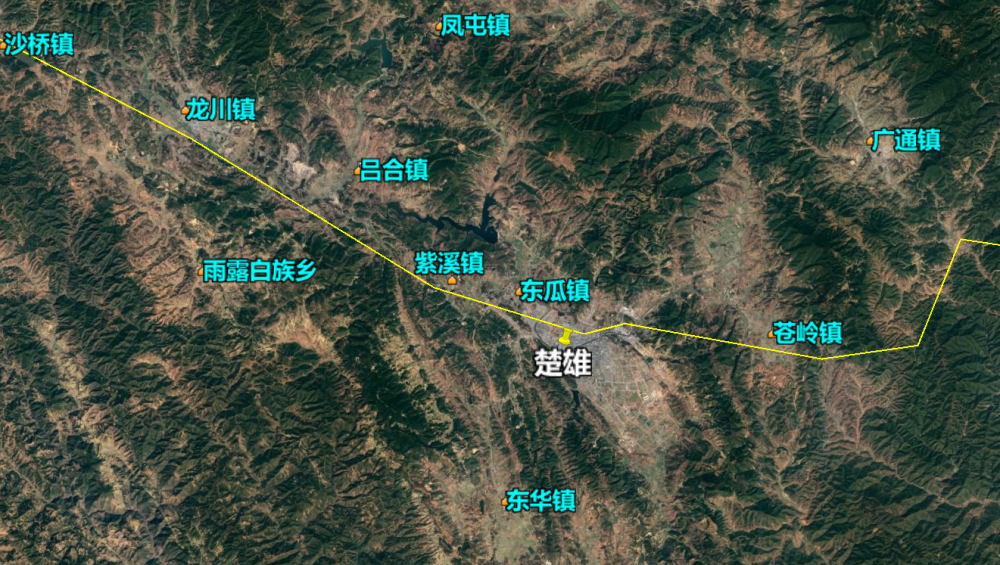 楚雄站.距離下一站大理站大約145公里,估計用時43分鐘.