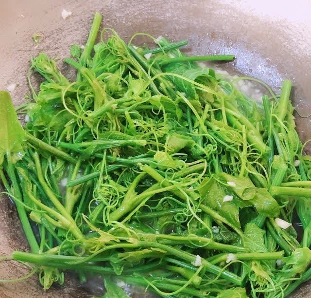 蒜蓉佛手瓜苗家常快手菜很脆爽哦