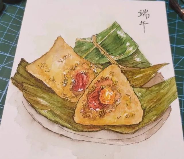 手绘素材端午节粽子手绘素材