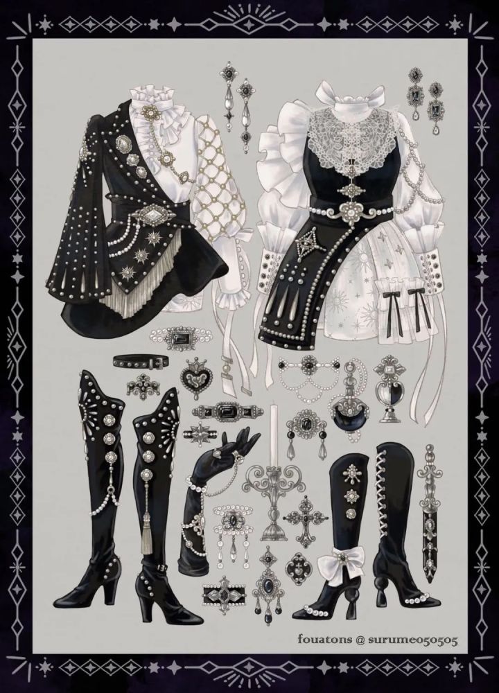 【服饰素材】欧式复古风穿搭,一起来玩换装游戏吧!