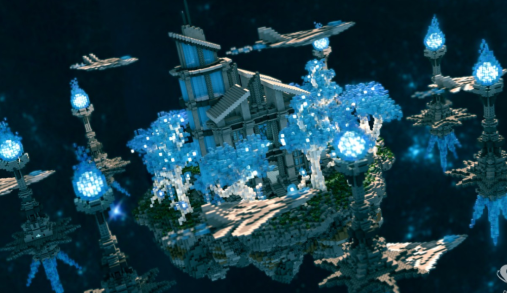 《我的世界》大神建造空中传奇!是科学还是魔法?_腾讯新闻