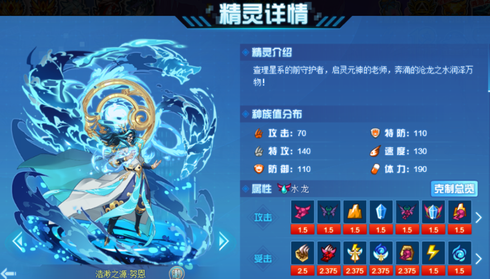 赛尔号查理星系的大洋领主守护者浩渺之源努恩精灵解析