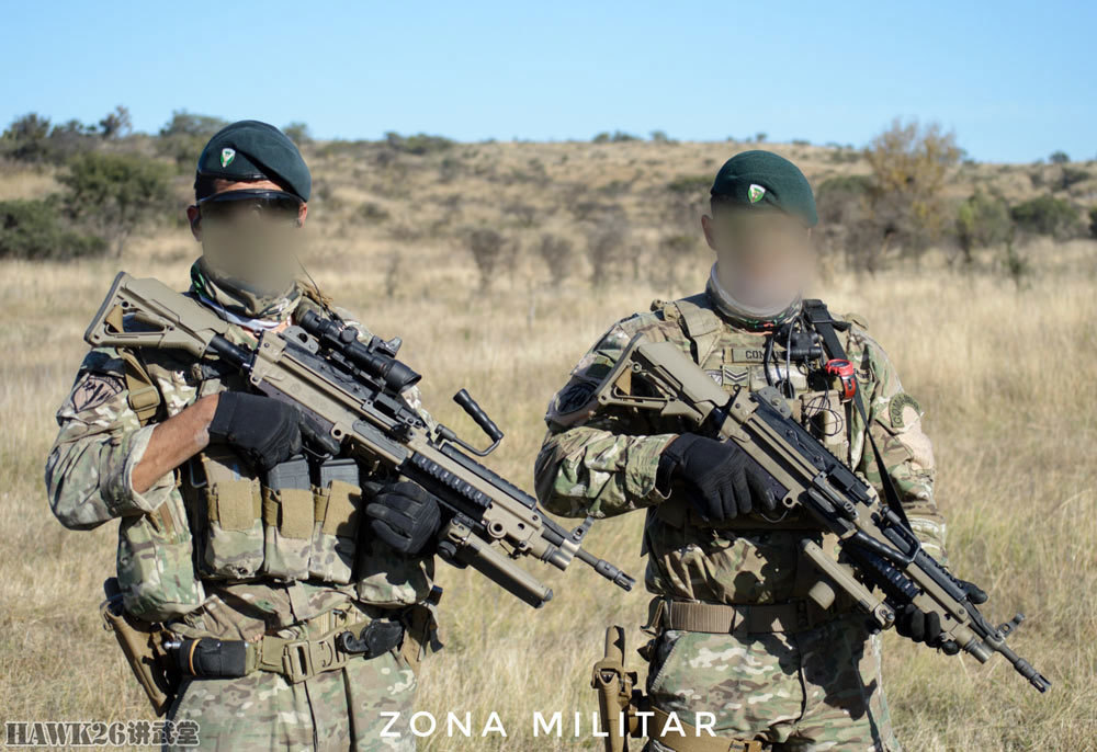 阿根廷特种部队装备m249p机枪专业定制消音器瞄准镜一应俱全