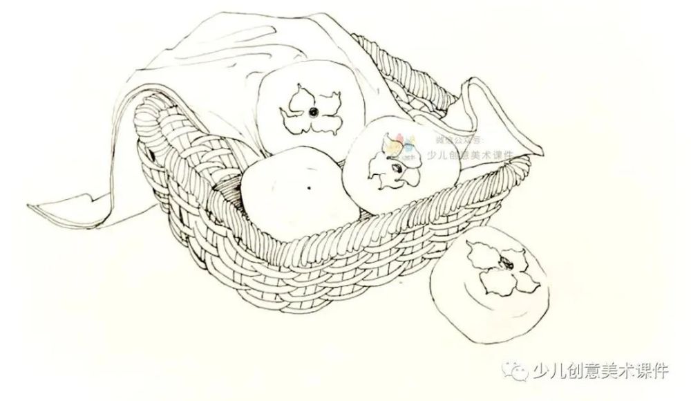 赏析高清实物摄影作品,用水彩颜料画出柿子的固有色,注意柿子之间颜色