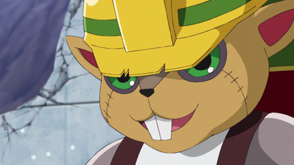 本周新数码宝贝登场的数码宝贝名为废品兽,从造型上来看的话是鼹鼠的