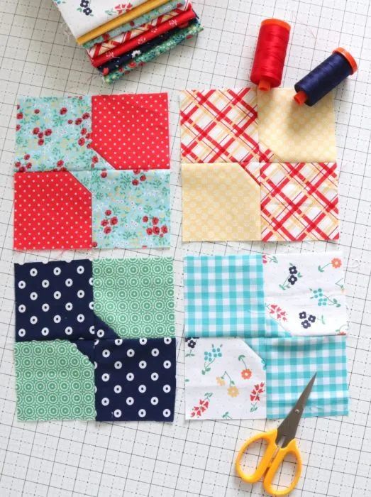 quilt pattern)長方形,正方形,三角形,六邊形……等形狀拼布中最基礎