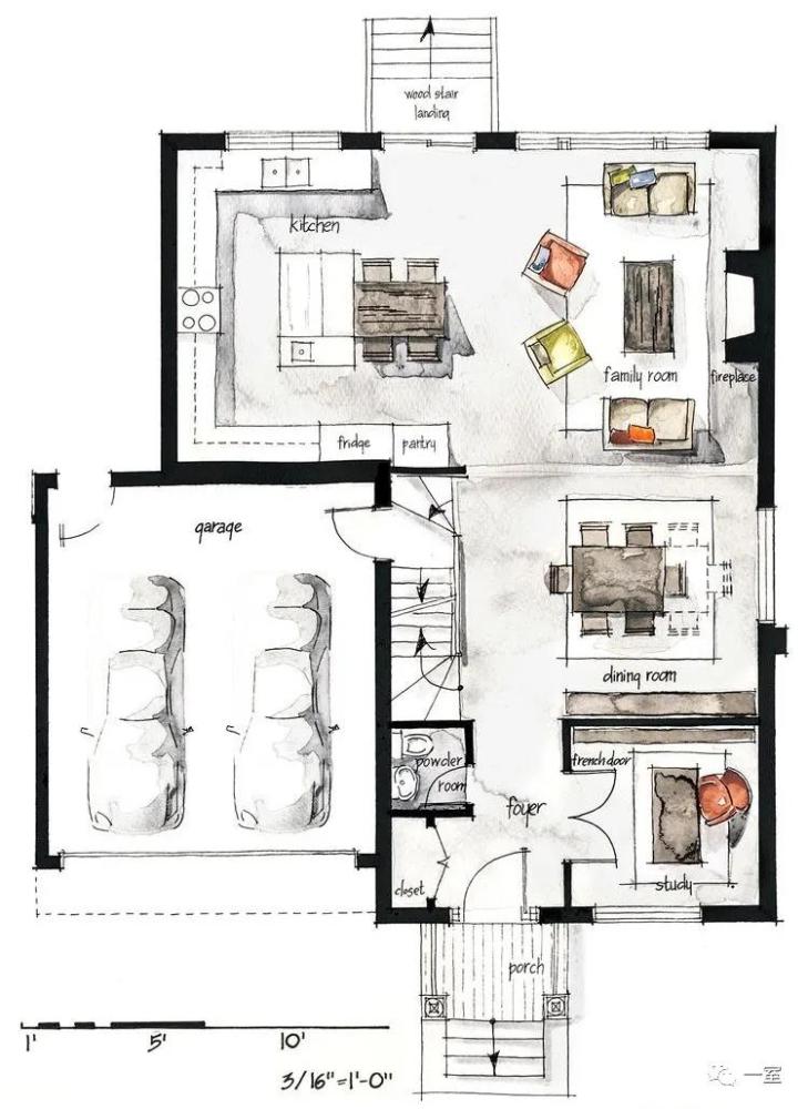 高颜值的室内彩平图怎么表现?不急,最经典的7种表现方案来袭