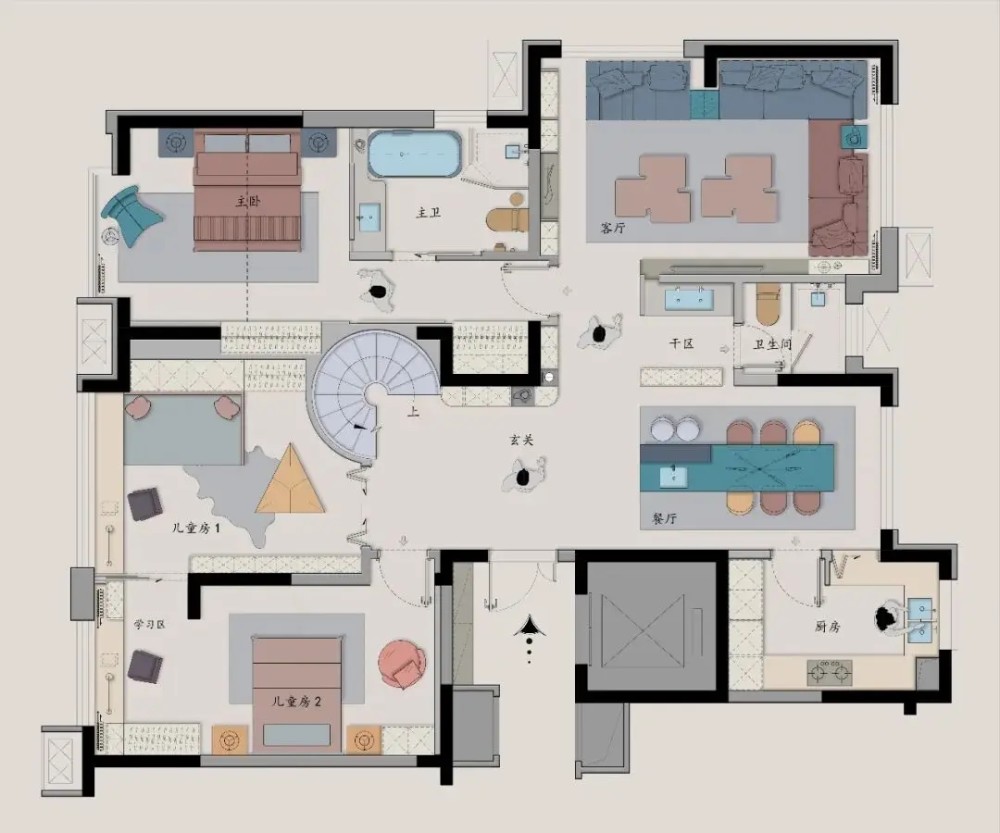 高颜值的室内彩平图怎么表现?不急,最经典的7种表现方案来袭