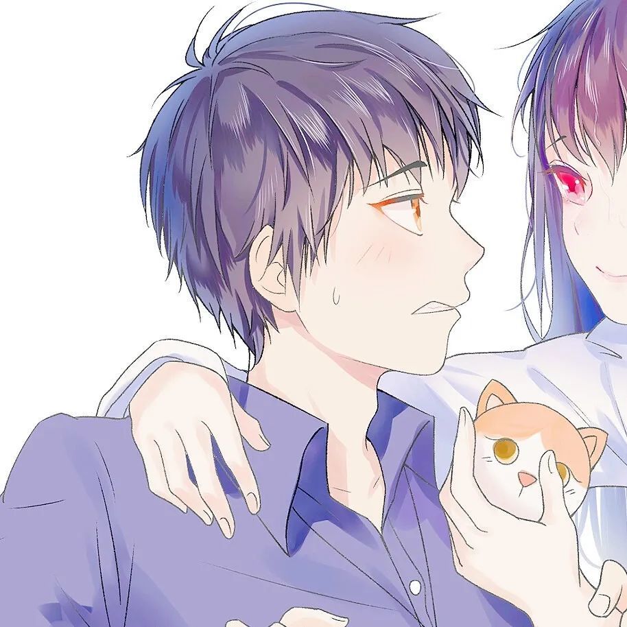 手绘情侣头像爱你是我最重要的事情