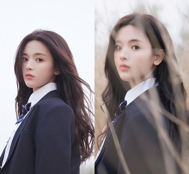 明星穿上jk制服鞠婧祎甜美动人杨超越变身学姐67